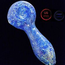 4''Tobacco Pipe Glass Pipe For Smoking Collectible Handmade Blue starry sky Pipe picture