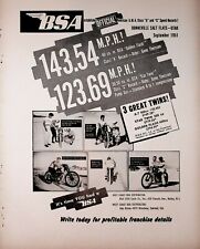 1951 BSA Bonneville Salt Flats Utah Gene Theissen - Vintage Motorcycle Ad picture