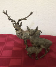 Geschutzt Vienna Cold Painted Bronze Stag Deer Baby Family Set picture