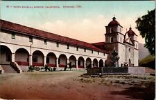 Santa Barbara Mission California Founded 1786 Antique Postcard  picture