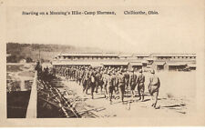 Postcard Chillicothe Ohio Camp Sherman Soldiers Morning Hike -8330 picture