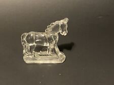 Vintage Clear Crystal Glass Miniature Horse picture