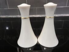 Lenox Eternal Salt and Pepper Shakers  24k Gold Trim Made In USA VHTF EUC picture