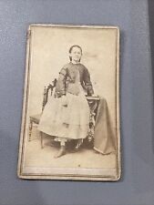 1860-1870’s CDV Davis & Baker Columbus Photo 3 Cent Stamp Back, Young Girl picture