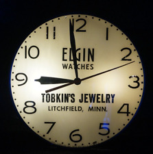 Vintage 1954 Pam Bubble Glass Elgin Watches Advertising Wall Clock - ORIGINAL picture