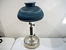 Antique/Vintage Coleman Quick-Lite Gas Lamp Light with Green Glass Shade picture
