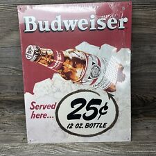Budweiser Beer Served Here Metal Tin Sign 16