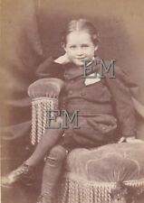 Victorian Photo CDV Smart Boy Outfit Pose Smirking L Caldesi Fecit London  picture