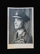 1957 King Jordan Hussein Signed Royal Photo Postcard Document Jordanian Royalty  picture