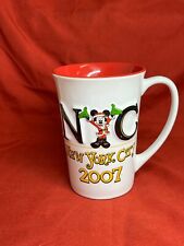 NYC New York City 2007 World Of Disney White Red Mickey Mouse Ceramic Coffee Mug picture