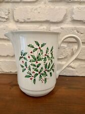 Lenox Holiday 7” Porcelain Pitcher Holly Design picture