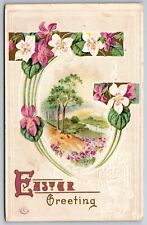 Easter Greeting J Herman 1914 Joplin Missouri Embossed Postcard picture