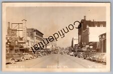 Real Photo 40s Colby St. Business Stores Cars Everett WA Washington RP RPPC K58 picture