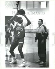 1992 Press Photo New Pistons Terry Mills Brandon Malone - DFPC12211 picture