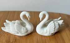 2 NEW Lenox Swan Porcelain Figurine Place Card Holder White Gloss Finish 3