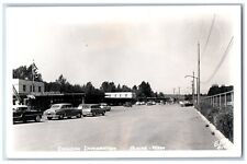 Blaine Washington WA Postcard RPPC Photo Canadian Immigration Cars c1950's picture