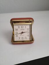  Vintage JERGER - 2 Jewels - travel/pocket clock, tested/working, Germany, D2#1 picture