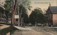 Bethel Vermont VT Main Street and Park Livery Feed Stable c1910 Postcard picture