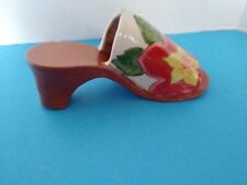 Art Colorful Hand Painted Large Ceramic High Heel Shoe Sandal 8