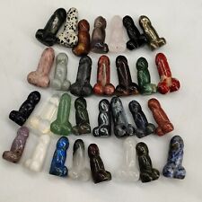 50pc Natural mix Quartz hand Carved penis crystal Reiki healing picture