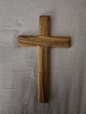 Solid Wooden Cross With Wall Hanging Hardware Attached Christianity 🕊  picture