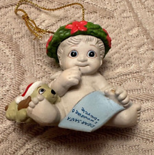 Vintage 1997 Dreamsicles Angel Ornament Dear Santa / Letter to Santa with Puppy picture
