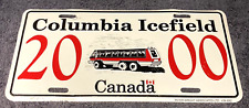 2000 Alberta British Columbia ICEFIELD license plate Canada Canadian Glacier tag picture