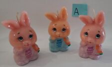 Russ Bunny Shape Candles Lot of 3 Some Bunny Loves You Easter # 2346 Vintage⬇ A picture