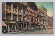 High Street at Empire Theater HOLYOKE Massachusetts Hand Colored Albertype 1910 picture