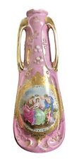 Antique Prov SAXE ES Vase Royal Vienna Style Luster Pink 13.5”H Neoclassical picture