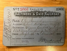 1901 BALTIMORE & OHIO RAILROAD EMPLOYEE PASS GOOD ON FREIGHT TRAIN & CUMBERLAND picture
