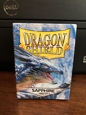 Dragon Shield Sleeves Pack of 100 Standard Size Card Sleeves Sapphire Matte picture