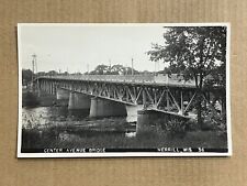 Postcard RPPC Merrill WI Wisconsin Center Avenue Bridge Vintage PC picture