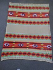St Labre Indian School Blanket Native American Aztec Fleece Throw 60L X 43W Used picture