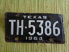 1964 Texas License Plate TX Star 64 Tag TH 5386 picture