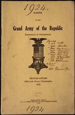 1924 Grand Army of the Republic Dept of Pennsylvania ROSTER Harrisburg PA picture