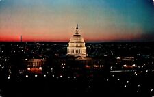 US Capitol at Night, Washington, D. C. chrome Postcard picture