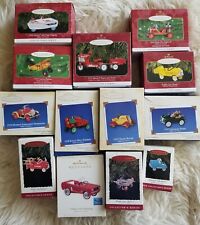 *Lot of 13* HALLMARK Keepsake Assorted Vintage KIDDIE CAR Christmas ORNAMENTS picture