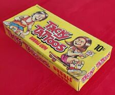 VINTAGE 1971 TACKY TATTOOS (24) 10 CENT PACKS & BOX IN EXCELLENT CONDITION picture
