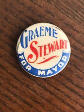 Graeme Stewart 1903 Political Pinback for Chicago Mayor picture