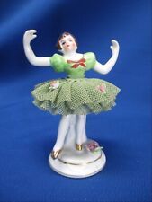 PAIR LACE JAPANESE BALLERINA DANCER FIGURINES picture
