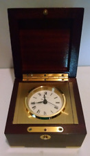 VTG TIFFANY & Co. Swing Desk Clock Mahogany & Brass Box lightly Used picture