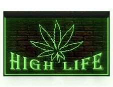 Marijuana Hemp Leaf High Life Fabulous Shop Store Decor Display LED  picture