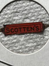 Scotten’s  (red) vintage tin tobacco tag picture