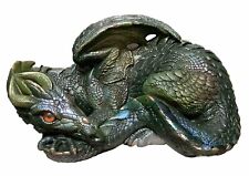 Vintage 1985 Windstone Editions PEÑA Mother Dragon Figurine -Green /Blue/Gold picture