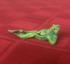 Fritz Bermann FB Cold Painted Bronze Vienna Daydreaming Frog Mini 2” Signed picture