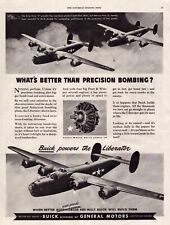 1943 Buick WWII Print Ad Powers The Liberator Precision Bombing Better War Goods picture