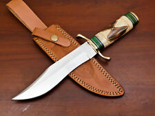 Rody Stan HAND MADE D2 STEEL FIXED BLADE BOWIE HUNTING KNIFE - BRASS GUARD picture