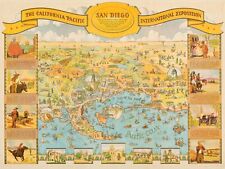 1935 San Diego California Exposition NEW METAL SIGN: Regional Map & History picture
