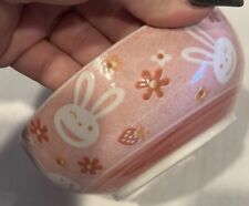 Mino ware Rice Bowl Rabbit Pink strawberry -ceramic Japan picture
